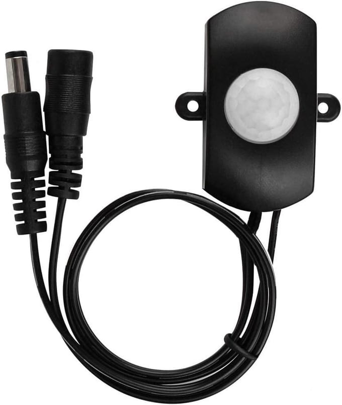 Bewegingssensor Schakelaar 5V-24V voor LED Strips - PIR Sensor met Timer en Kabel