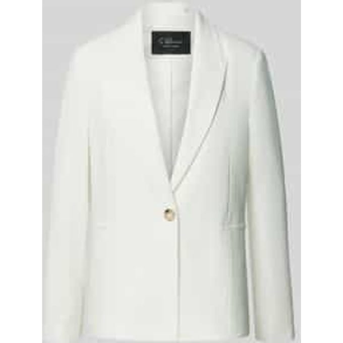 Getailleerde lange blazer met viscose
