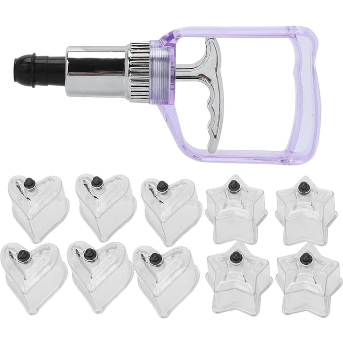 Professionele Vacuüm Zuignap Therapie Set Massage Zuignap Kit Pomp Pistool white