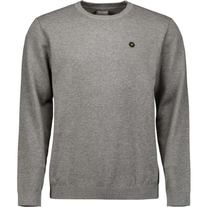 No Excess Pullover crewneck 2 coloured melang grey melange