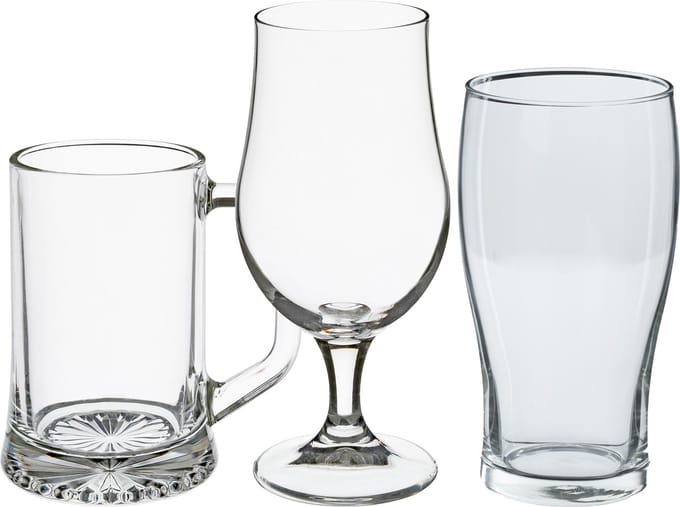 Secret de Gourmet Bierglazen set - pint glazen/bierpullen/bierglazen op voet - 12x stuks