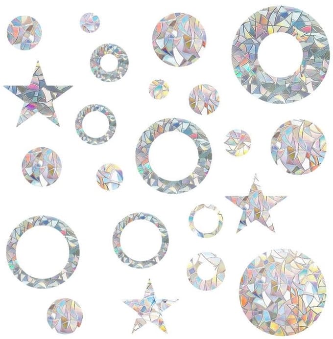 Store_8 - Vensterstickers - Anti-Collision - Rainbow Effect - 39 Pcs
