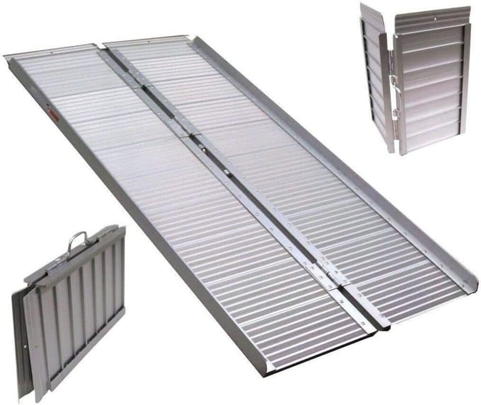 Inklapbare rolstoelhelling van aluminium - 120 cm - 270 kg