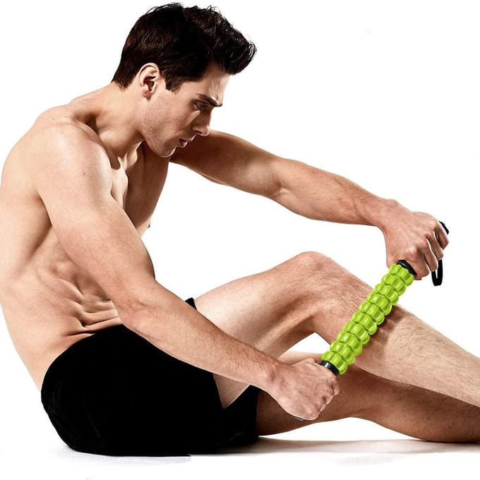 Rouleau de massage musculaire pour athlètes, masseur corporel, soulage les tensions, aide à la relaxation des jambes et du dos. orange