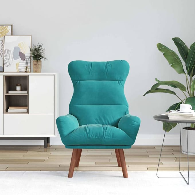 vidaXL - Fauteuil - Turquoise - 69 - x - 74 - x - 93 - cm - Fluweel