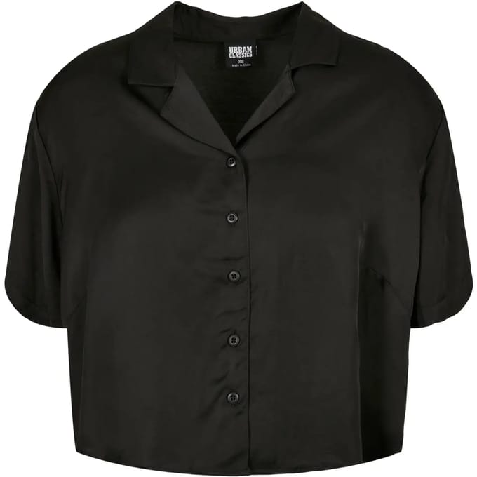 Dameshemd met korte mouwen Urban Classics Viscose Satin Resort