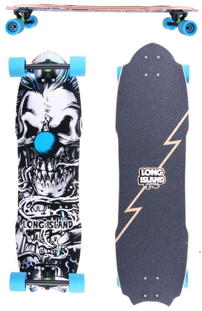 Long Island Clown Longboard 37 rode wielen