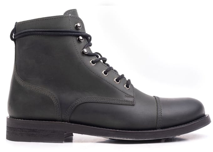 Nordland beret toe cap boots heren army green waxed leer