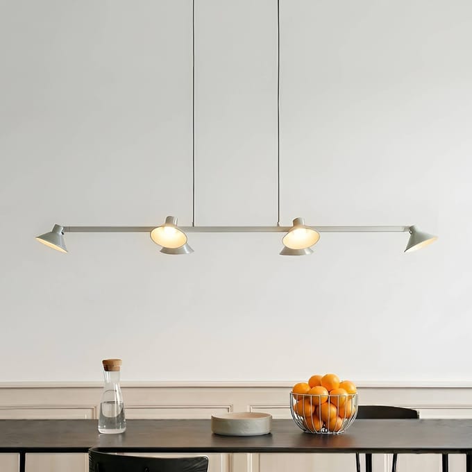 Lucande LED hanglamp Steve, aluminium, 113 cm, 6-lamps, dimbaar