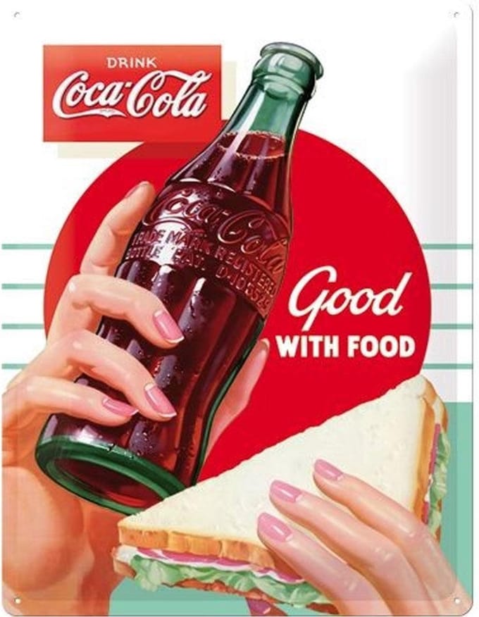 Nostalgic Art Metalen bord Coca-Cola Food