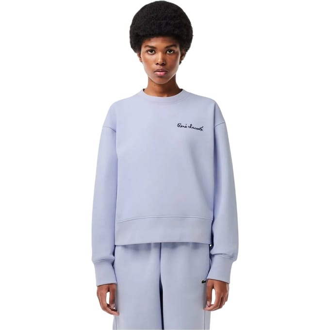 Lacoste Dames/Dames Belettering Relaxed Fit Sweatshirt (Blauw)