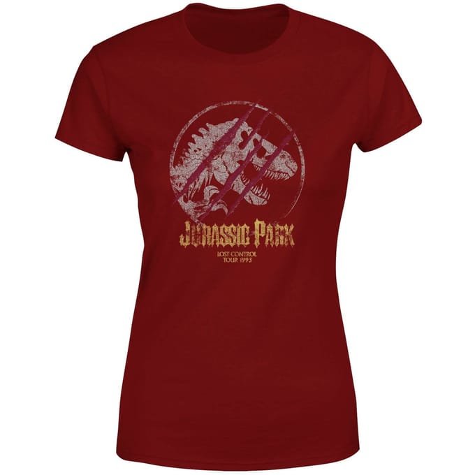 Jurassic Park Lost Control Women's T-Shirt - Burgundy - M