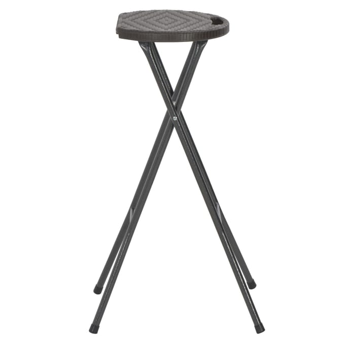 vidaXL - Barkrukken - inklapbaar - 2 - st - rattan - look - HDPE - en - staal - bruin