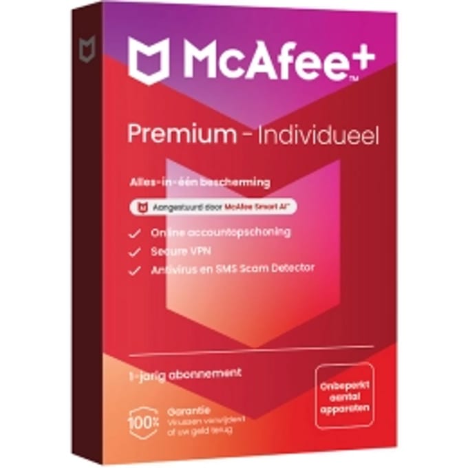 McAfee+ Premium Individual | 1 Jaar | Onbeperkt aantal apparaten | Nieuw (McAfee Plus Premium)