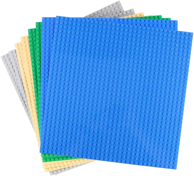 Cosensi - Dailygoods - 8 Stuks Bouwplaat Set van 25,5 x 25,5 cm voor Creatief Speelgoed