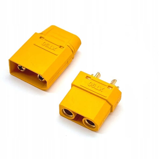 Rosfix Connector Set XT90 - Hoge Stroomconnector 40A - Gold Flash, 12AWG, 500V - Modelbouw - Drones