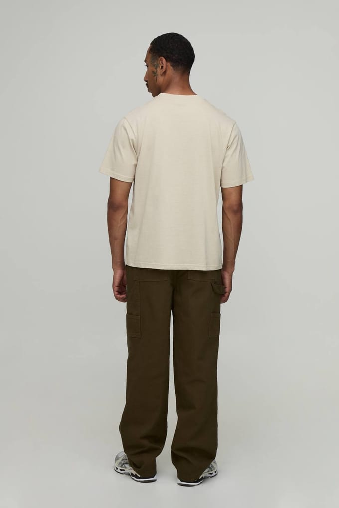 Ontspannen Getailleerde Getimmerde Broek Met Elastiek | Olive | Size Medium