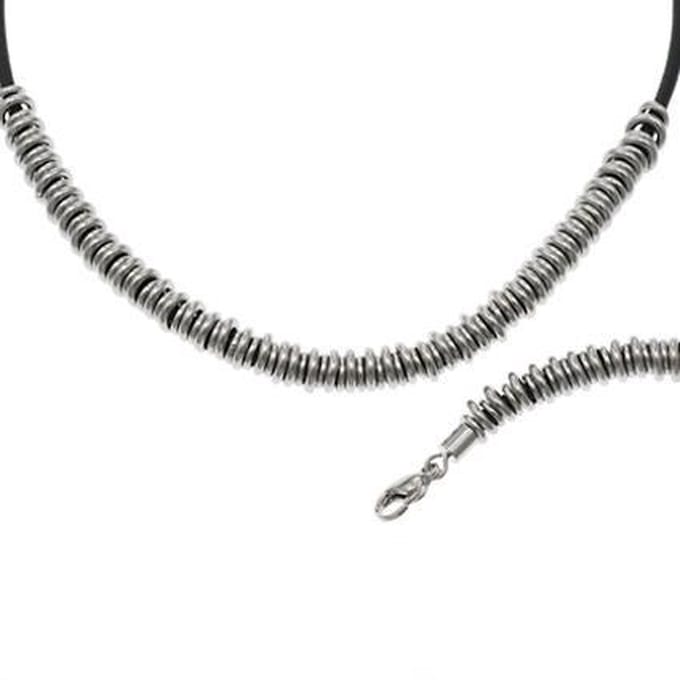 Slate - Stalen schakelarmband 20 cm - Met stalen ringen als tussenstuk