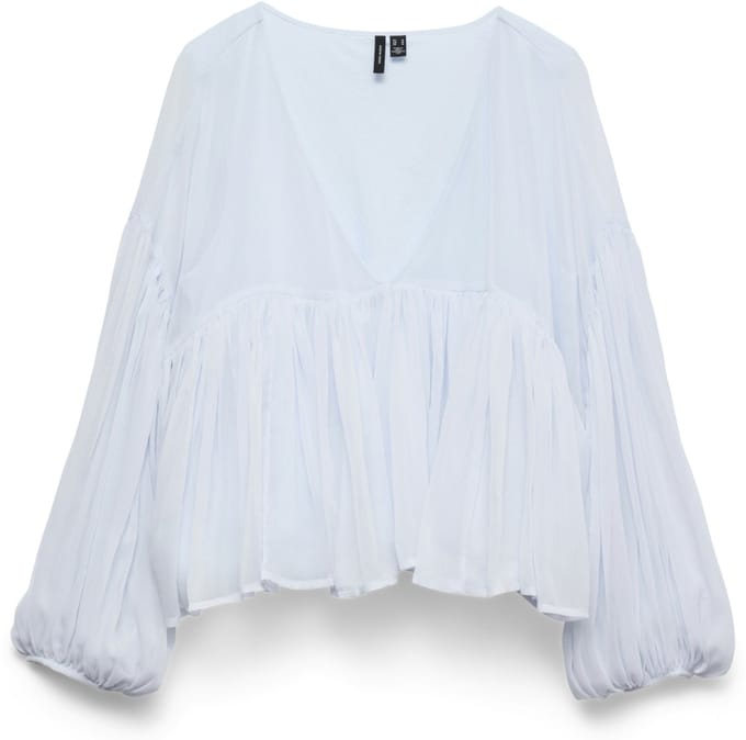 VERO MODA - VMKATIE LS VOLUME TOP WVN EXP - Dames - Blouses