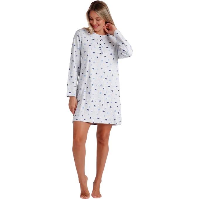 Lange mouwen nachthemd voor dames Admas Cloudy Nights