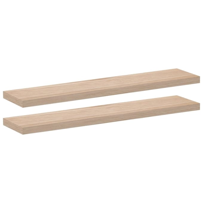 vidaXL - Wandschapppen - 2 - st - 110x23,5x4 - cm - bewerkt - hout
