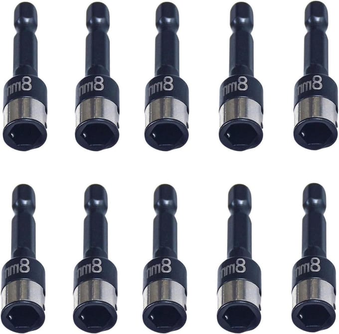 Hex Adapter Set - Moer Driver - Mechanisch Repareren - Niet-magnetisch Ontwerp - 10 Stuks - A