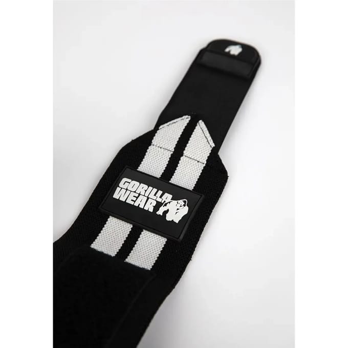 Gorilla Wear Elbow Wraps - Zwart/Wit - 150 cm