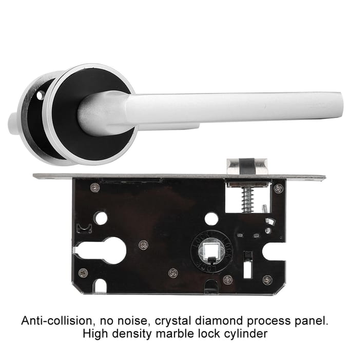 Poignée de porte durable de style européen Avant Arrière Levier Serrure Cylindre avec Clés Aluminium white