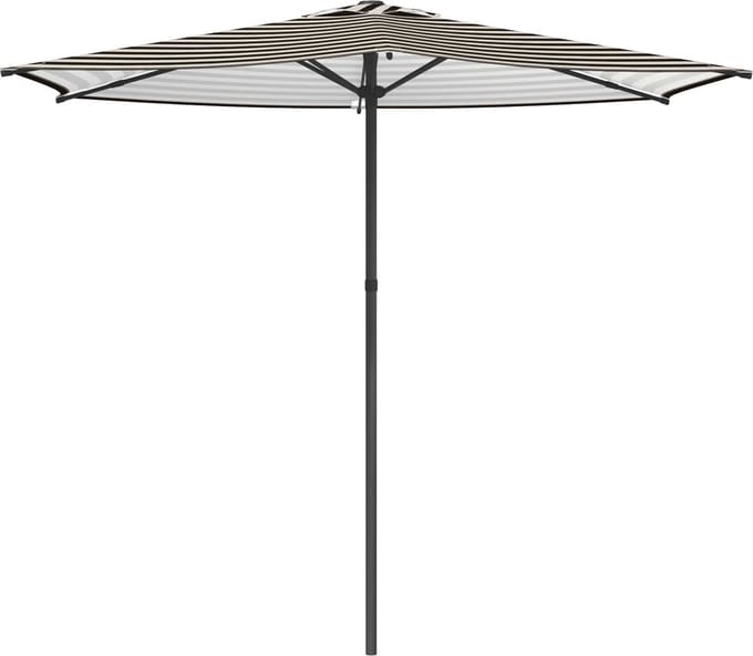 vidaXL - Tuinparasol - Rechthoekig - 2,7 - x - 2,7 - m - Polyester - Zwart - en - Wit