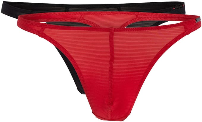 olaf benz Heren string 2 pack RED1201