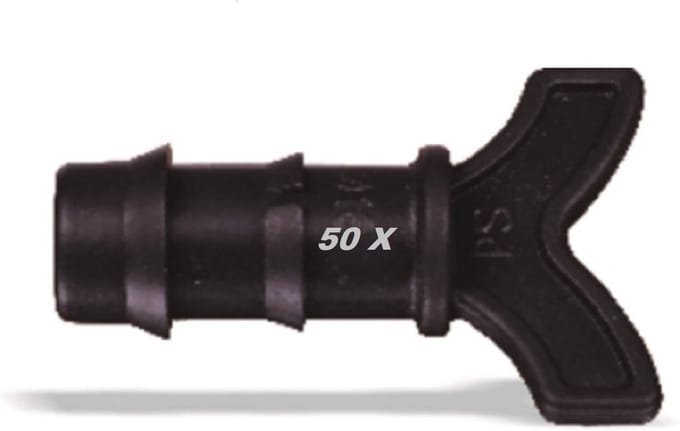 50 x 16 mm druppelslangstopper (16 mm slangstop), slangstopper slangstopper tuinslang stopper