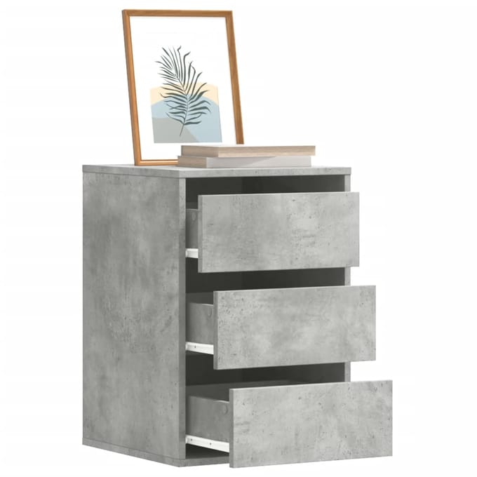 vidaXL - Ladekast - 40x41x58 - cm - bewerkt - hout - betongrijs