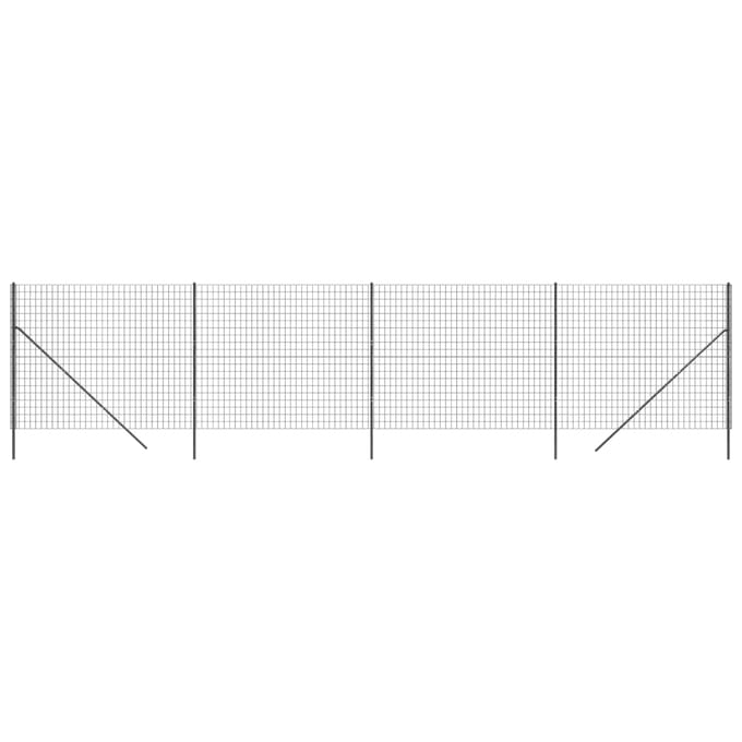 vidaXL - Draadgaashek - 1,6x10 - m - gegalvaniseerd - staal - antracietkleurig