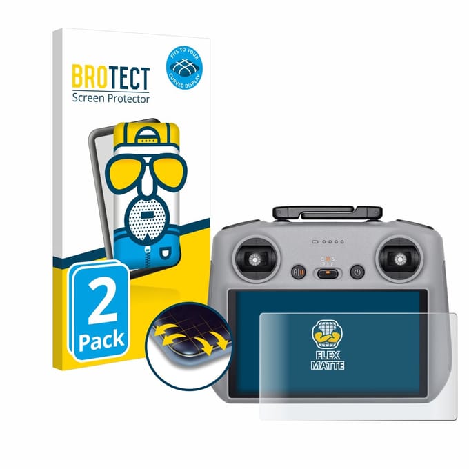 BROTECT - Screenprotector voor DJI RC 2 - Folie Beschermfolie matte volledig dekking 2 Stuks