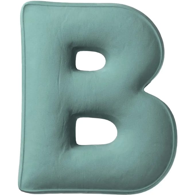 Kussen letter b Yellow Tipi Posh Velvet