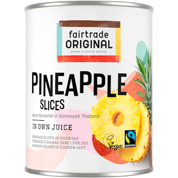 Pineapple slices in own juice, vegan