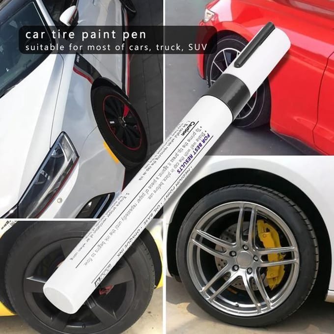 Garosa Stylo Peinture pour Pneus de Voiture Blanc