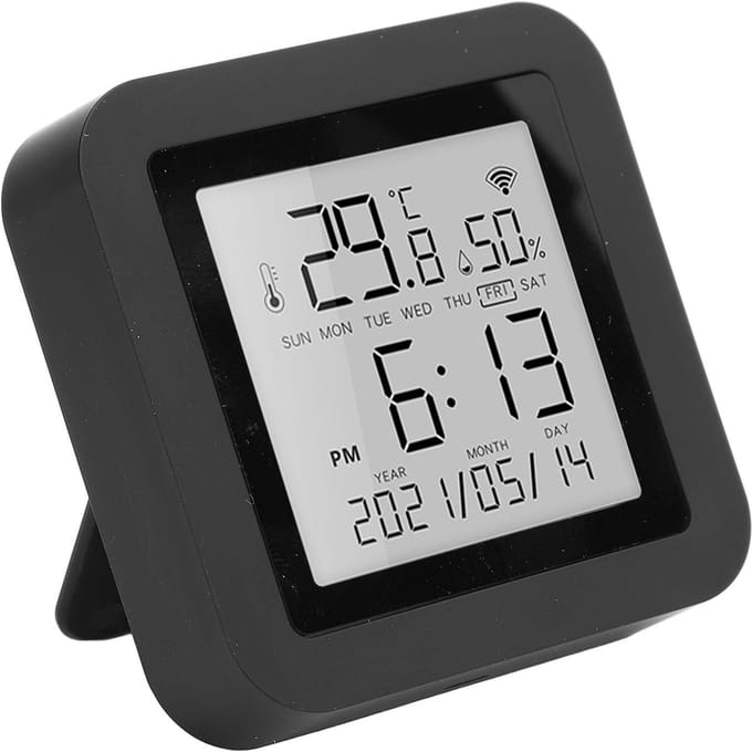 Digitale Hygrometer Thermometer LCD Backlit Display Gegevensopslag Slimme Temperatuur Vochtigheidsmeter white