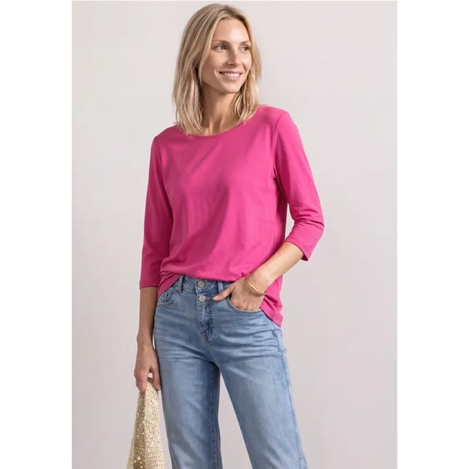 Shirt met 3/4-mouwen en een boothals