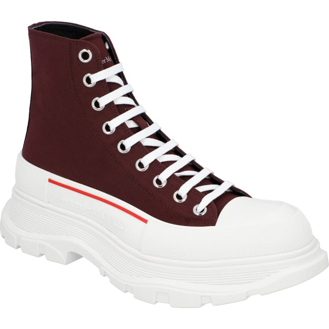 Alexander McQueen Tread Slick Boots 'Bordeaux Wit'