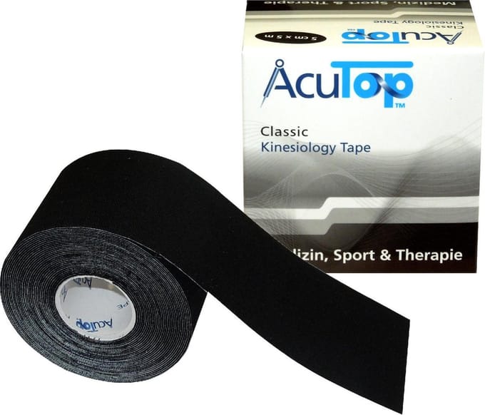 AcuTop kinesiologietape - 5 meter x 5 cm - Zwart | Kinesio tape