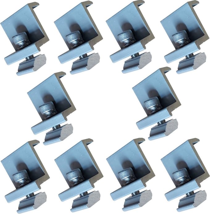 Solar panel eindeklem-zonnepaneel einde clamp-zonnepanelen einde haak-eindklem zonnepaneel 35mm-10 stuks-Eindklem voor zonnepanelen-RVS-solar end clamp