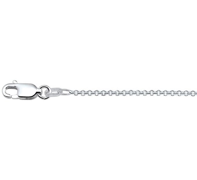 YO&NO - Ketting - Zilver - Anker rond -  1,4 mm -  41 + 4 cm - Zilver 925
