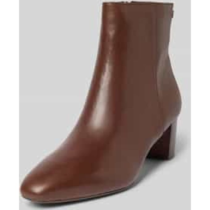 Laarsjes van leer met applicatie, model 'DEMI'