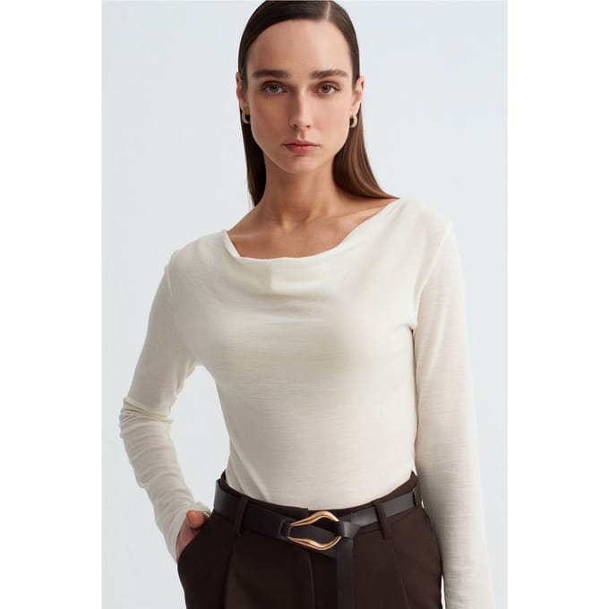 Fitted Wol Gebreide Coltrui Blouse