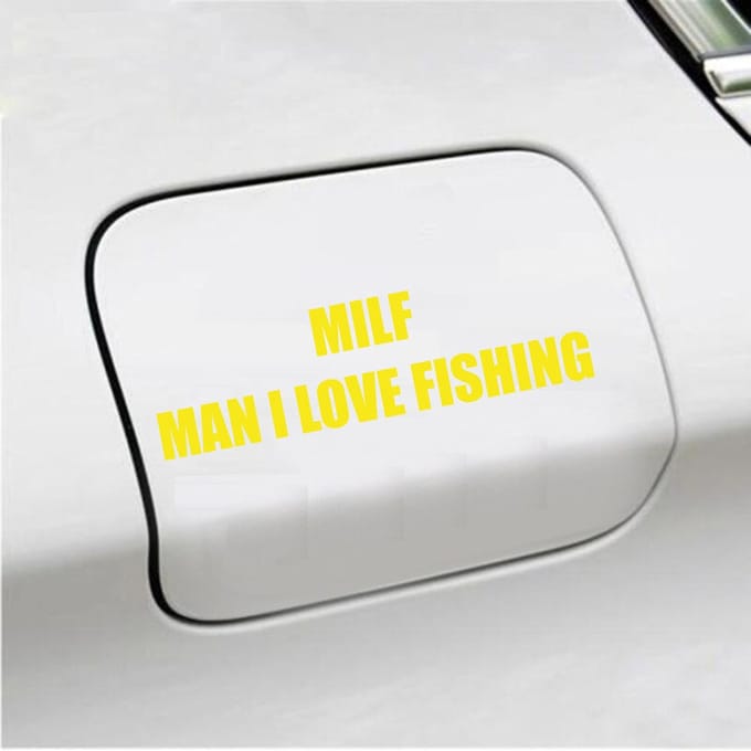 Bumpersticker - Milf - 4,1 X 14,8 - Geel