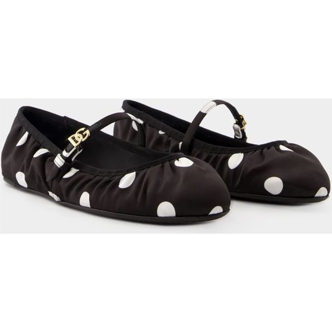 Ballerina's - Dolce&Gabbana - Katoen - Zwart/Wit