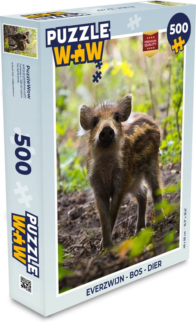 Puzzel Everzwijn - Bos - Dier - Legpuzzel - Puzzel 500 stukjes