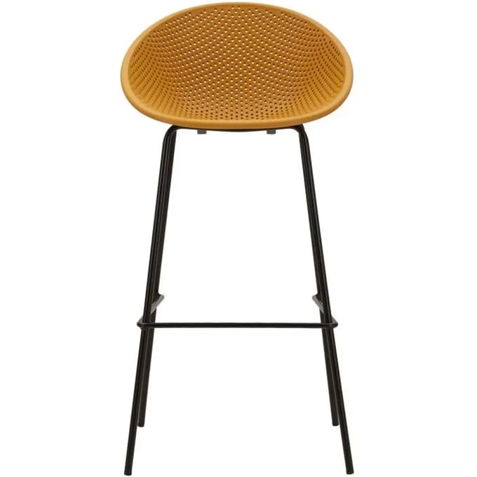 Barkruk Ibiza Mustard Bar Stool Set 2 Pcs 50×50×98 cm