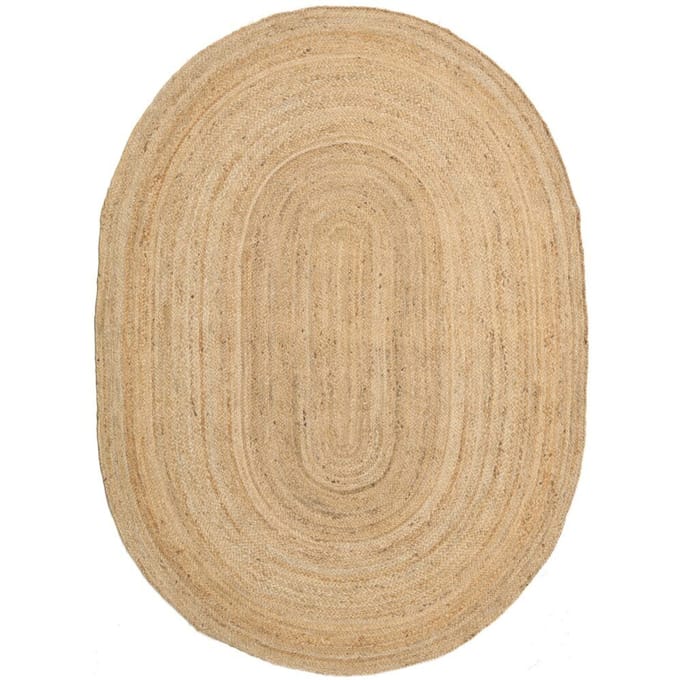 Jute Vloerkleed Ovaal naturel 160 x 230cm Mrcarpet